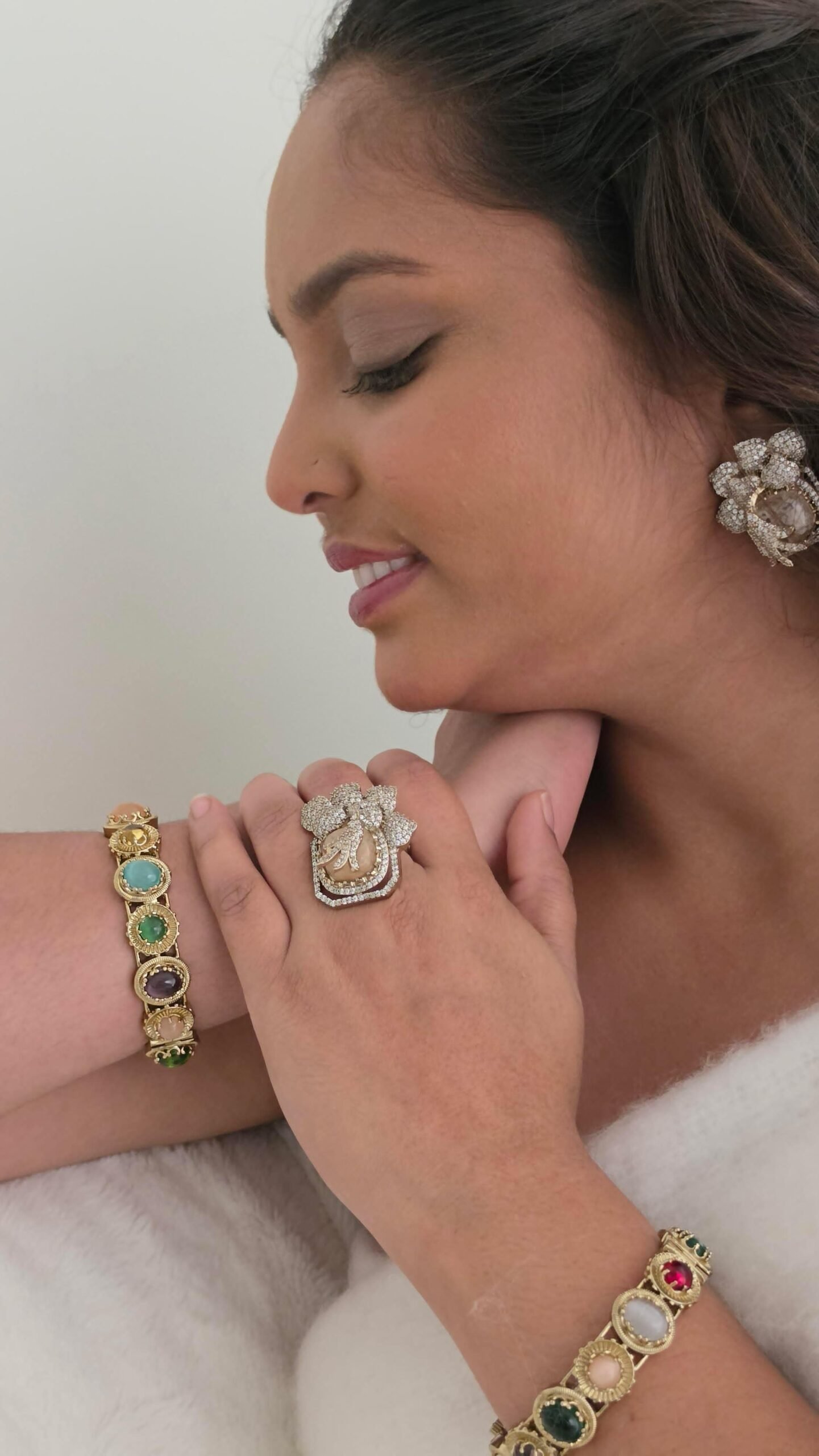Zion semi-precious stone ring Thumbnail