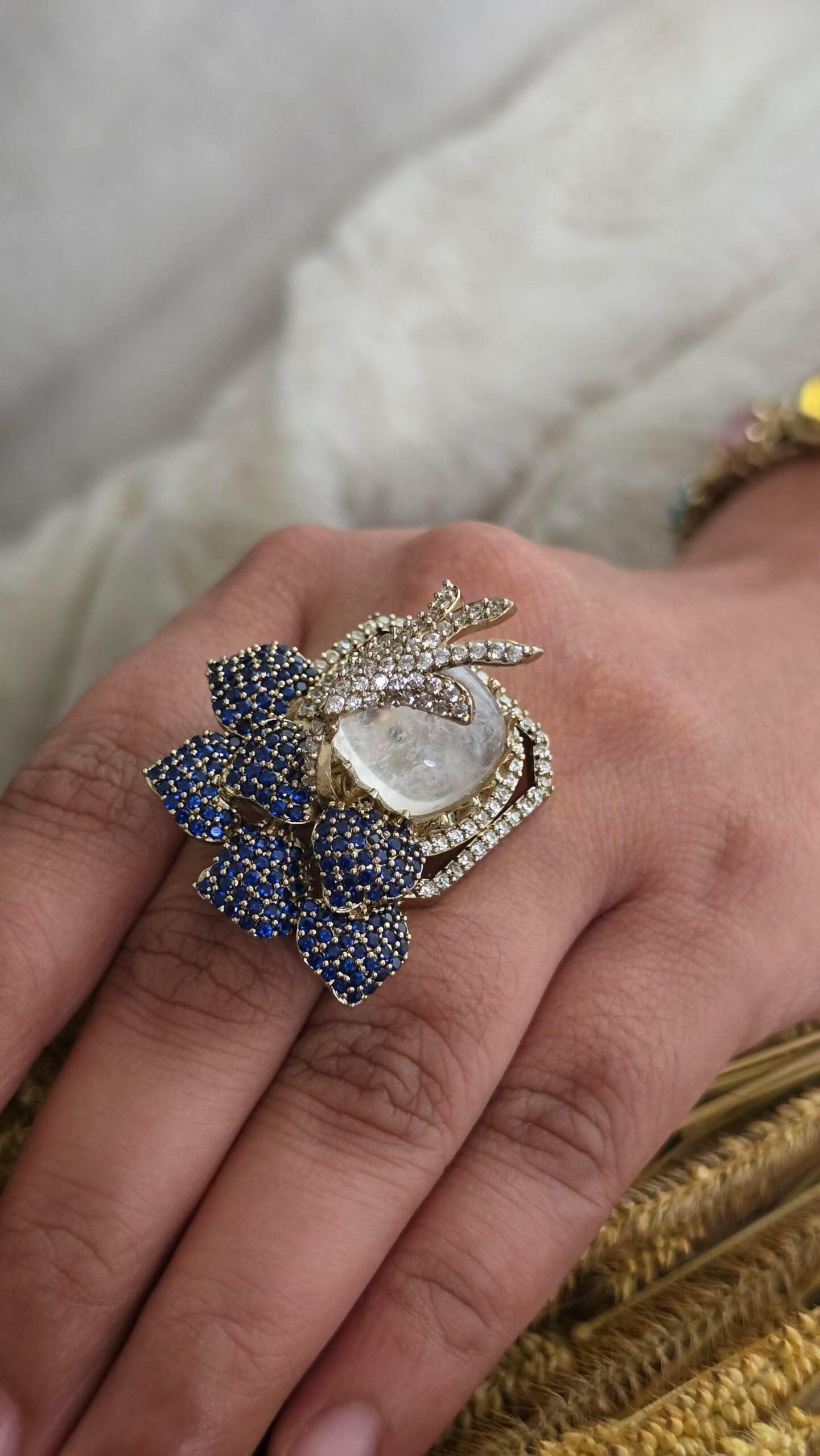 Zion semi-precious stone ring Thumbnail