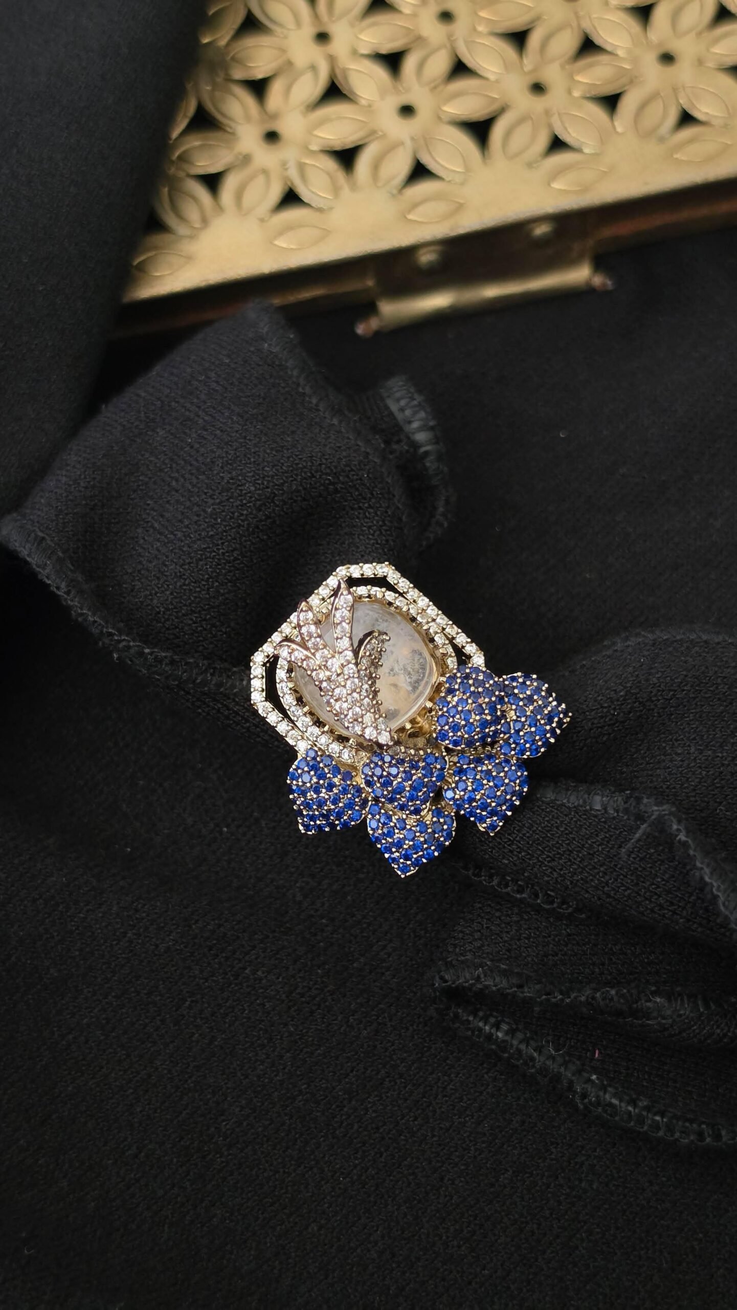 Zion semi-precious stone ring Thumbnail