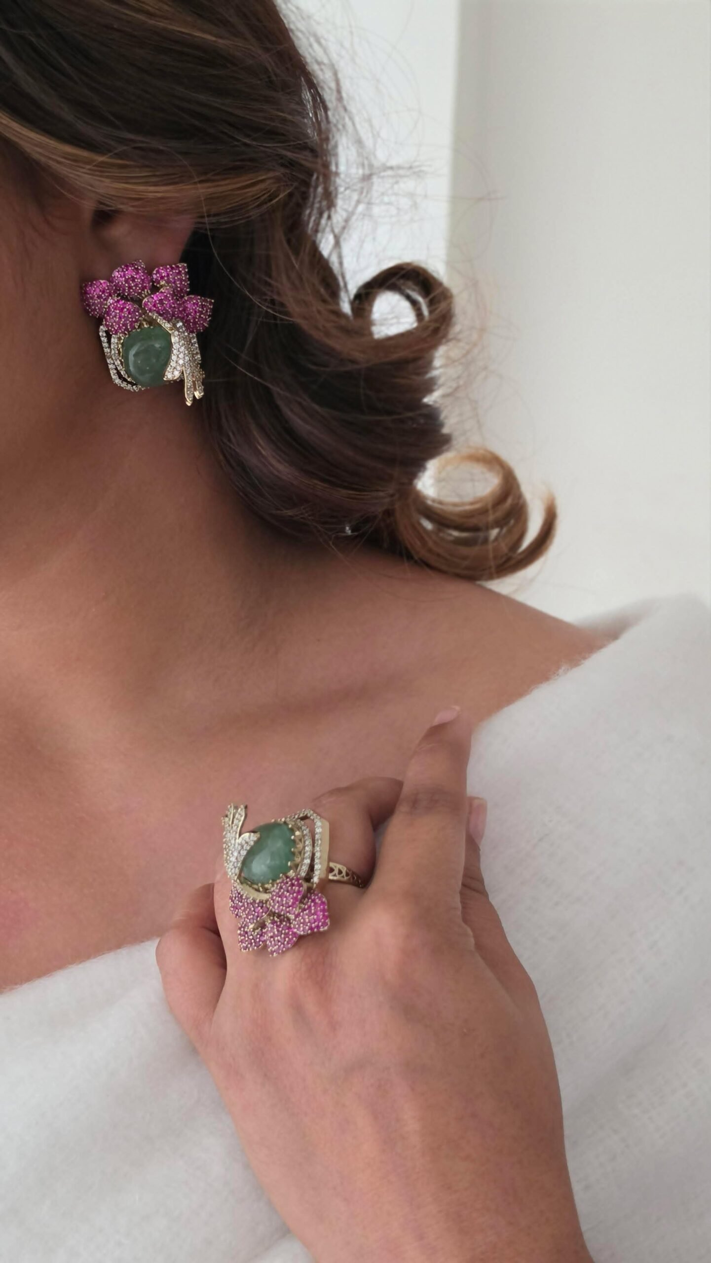 Zion semi-precious stone studs Thumbnail