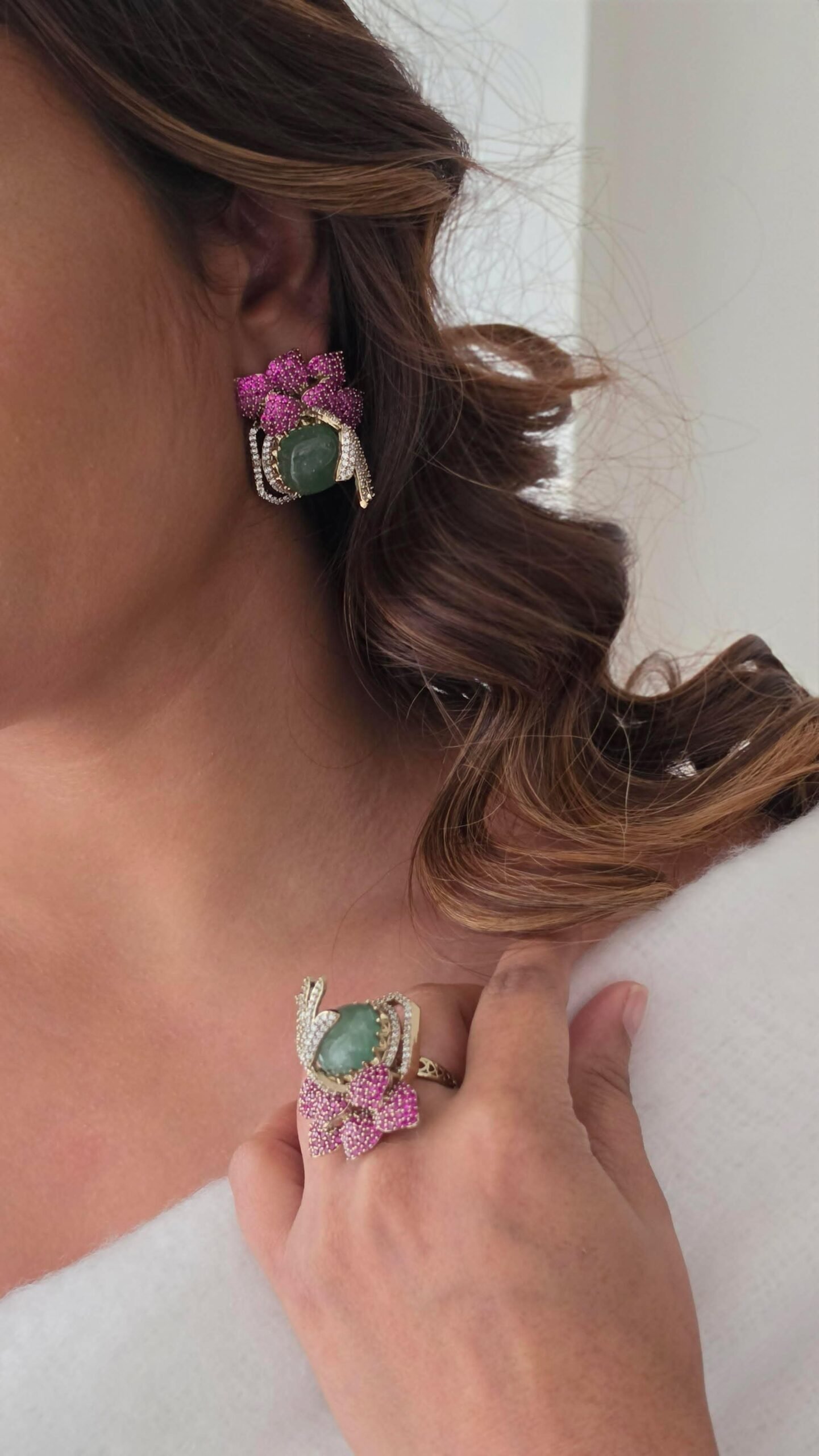 Zion semi-precious stone studs Thumbnail