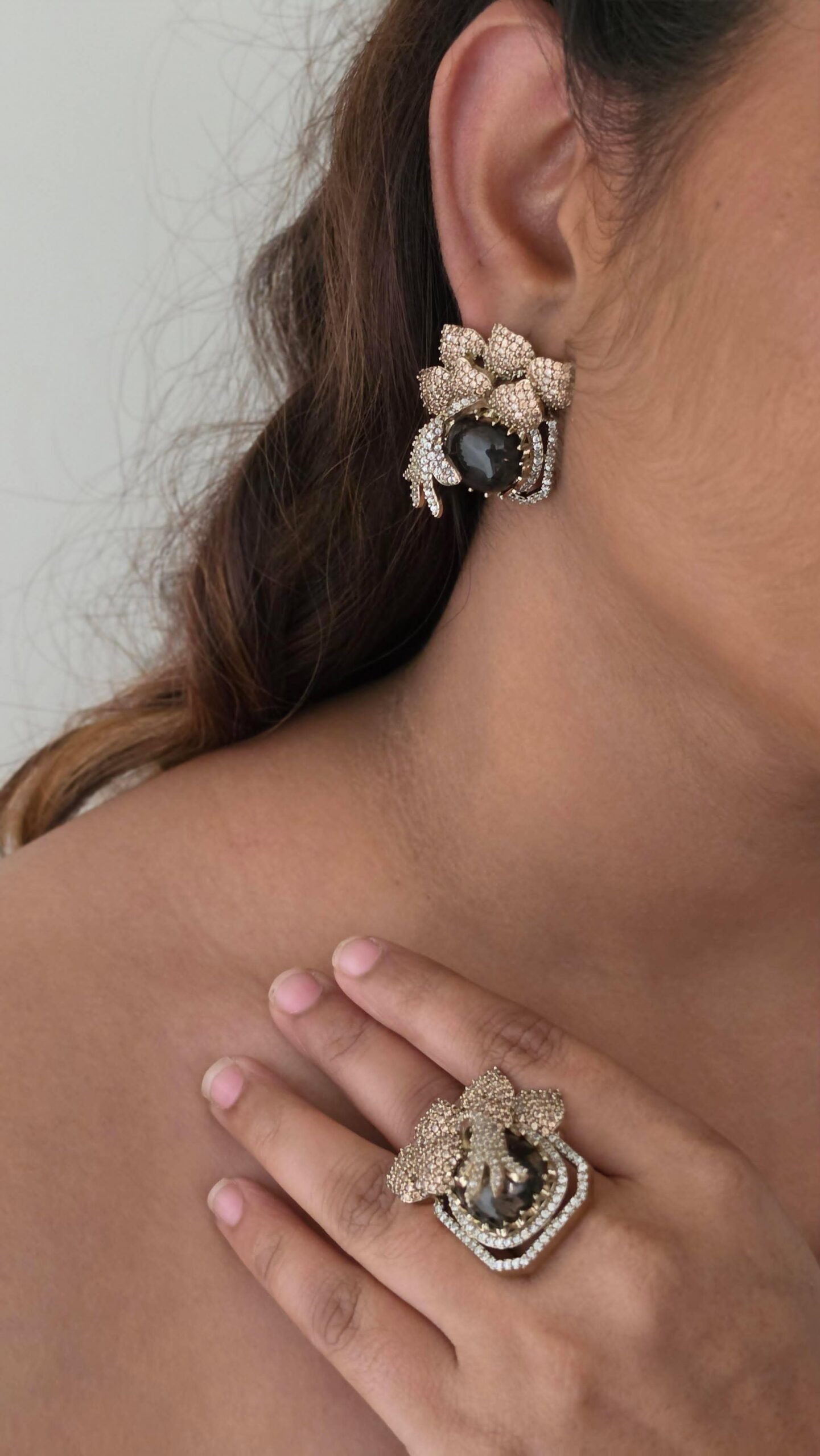 Zion semi-precious stone studs Thumbnail