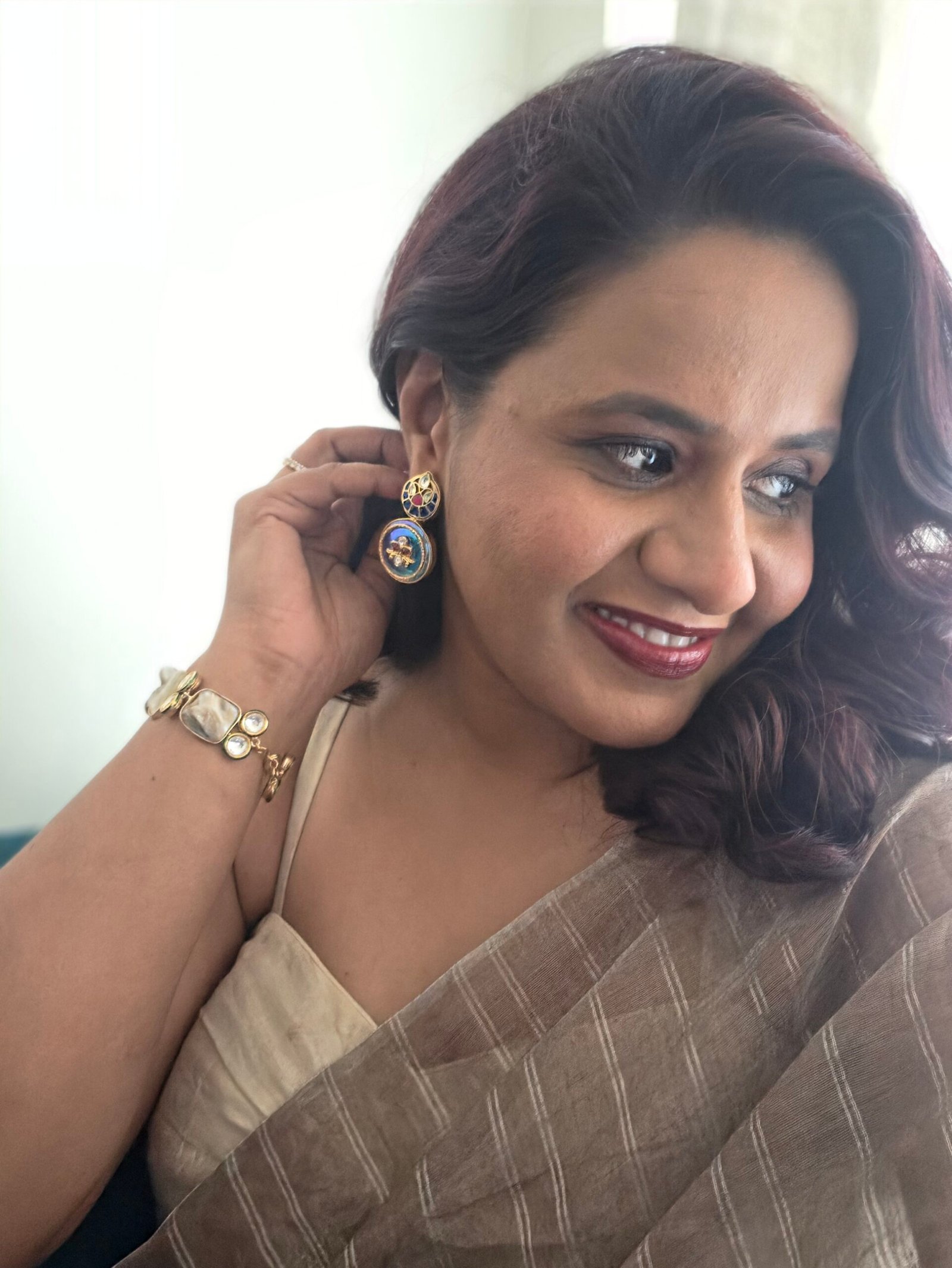 Fara semi precious stone earrings Thumbnail