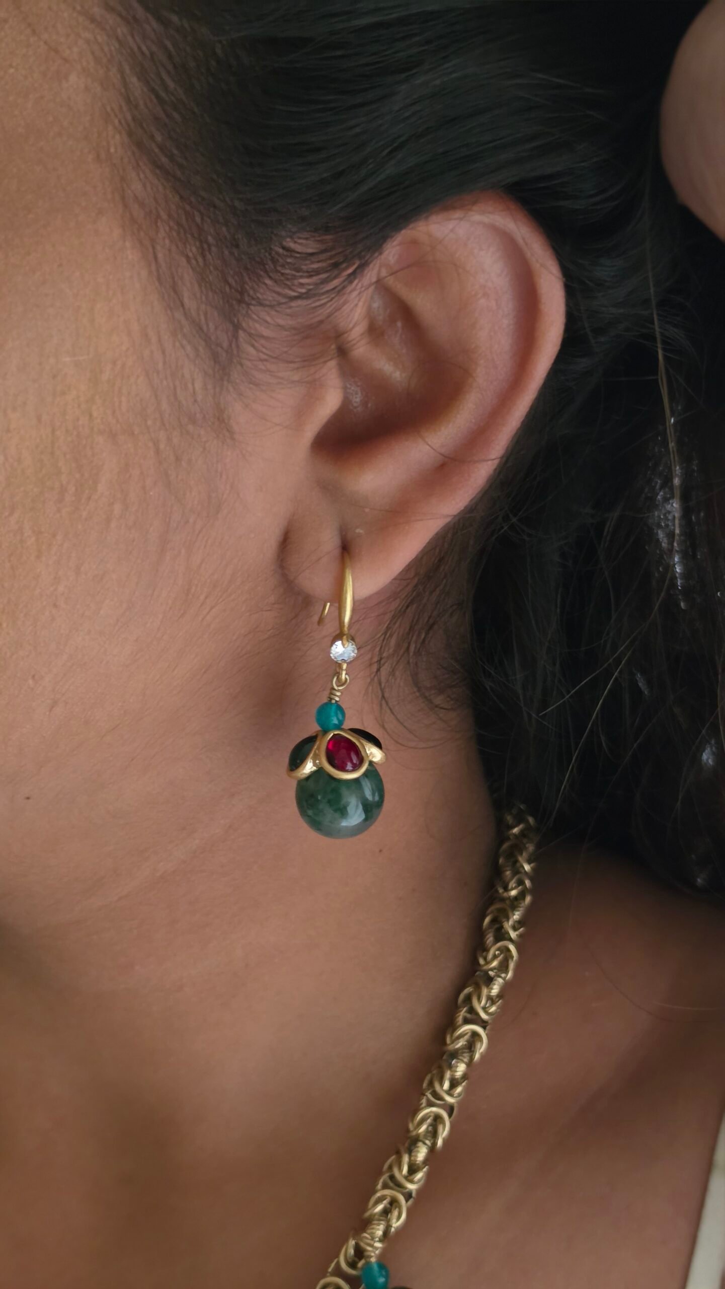 Ipsa chain semi precious stone necklace Thumbnail