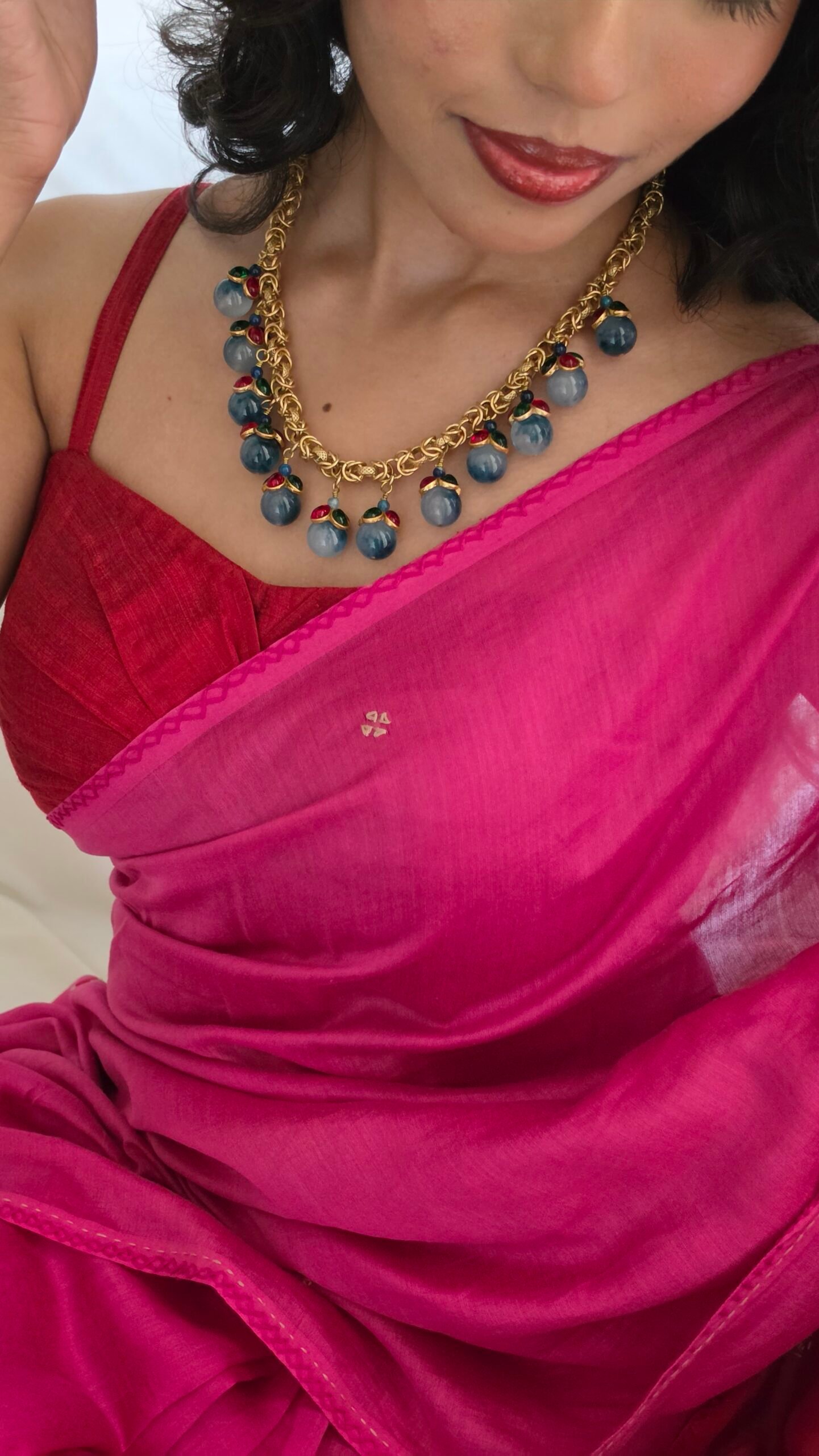 Ipsa chain semi precious stone necklace Thumbnail