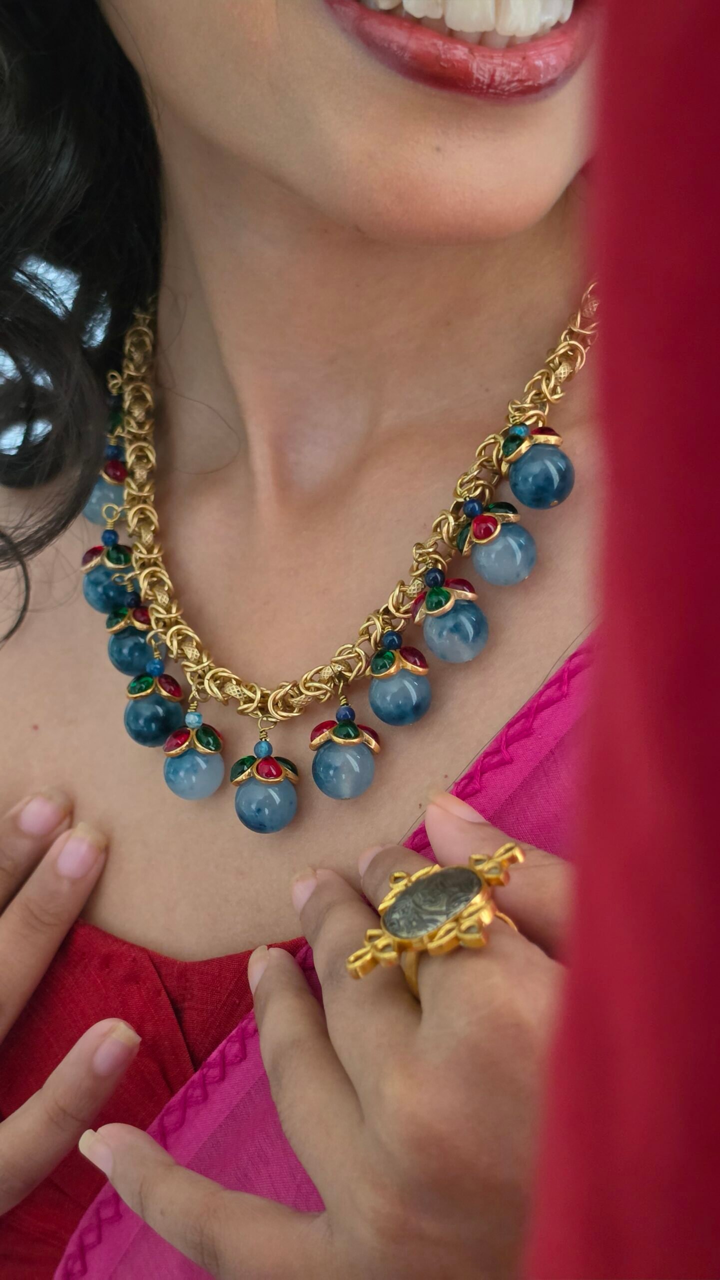 Ipsa chain semi precious stone necklace Thumbnail