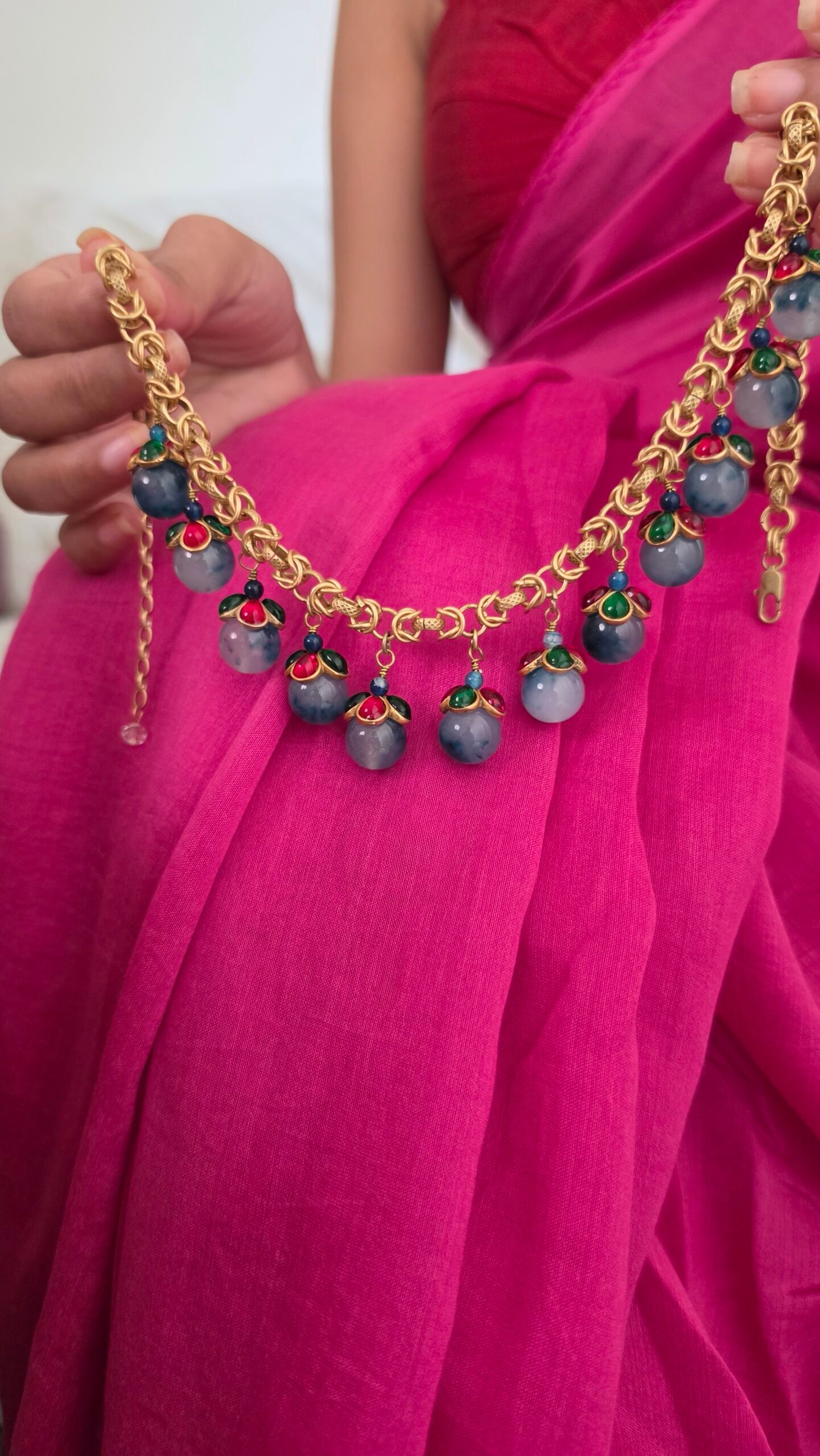Ipsa chain semi precious stone necklace Thumbnail