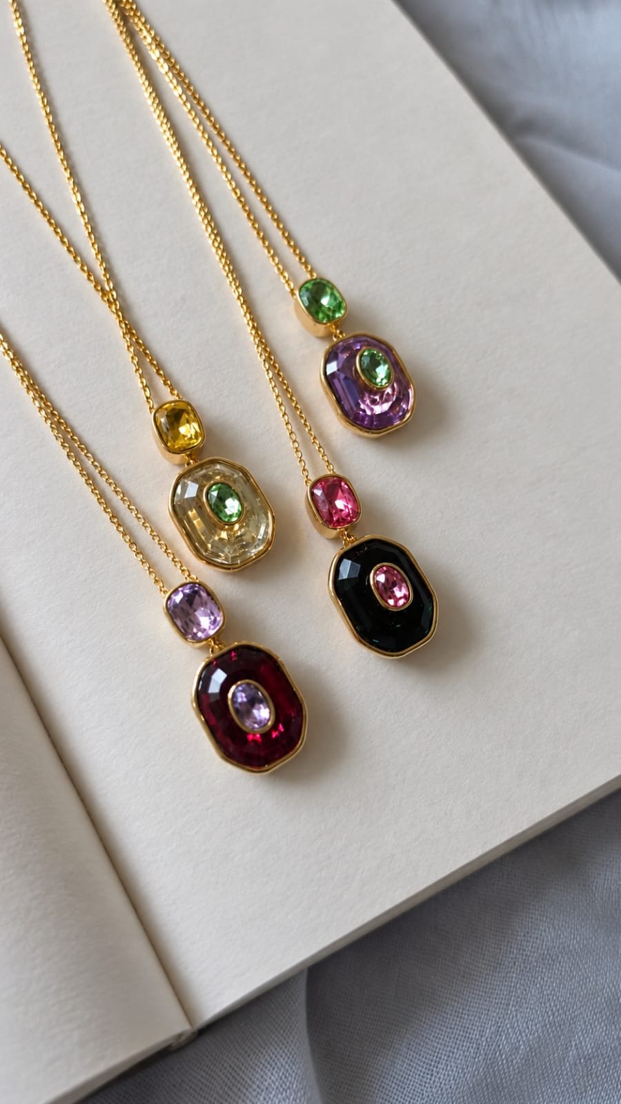 Rubic semi precious stones necklace Thumbnail