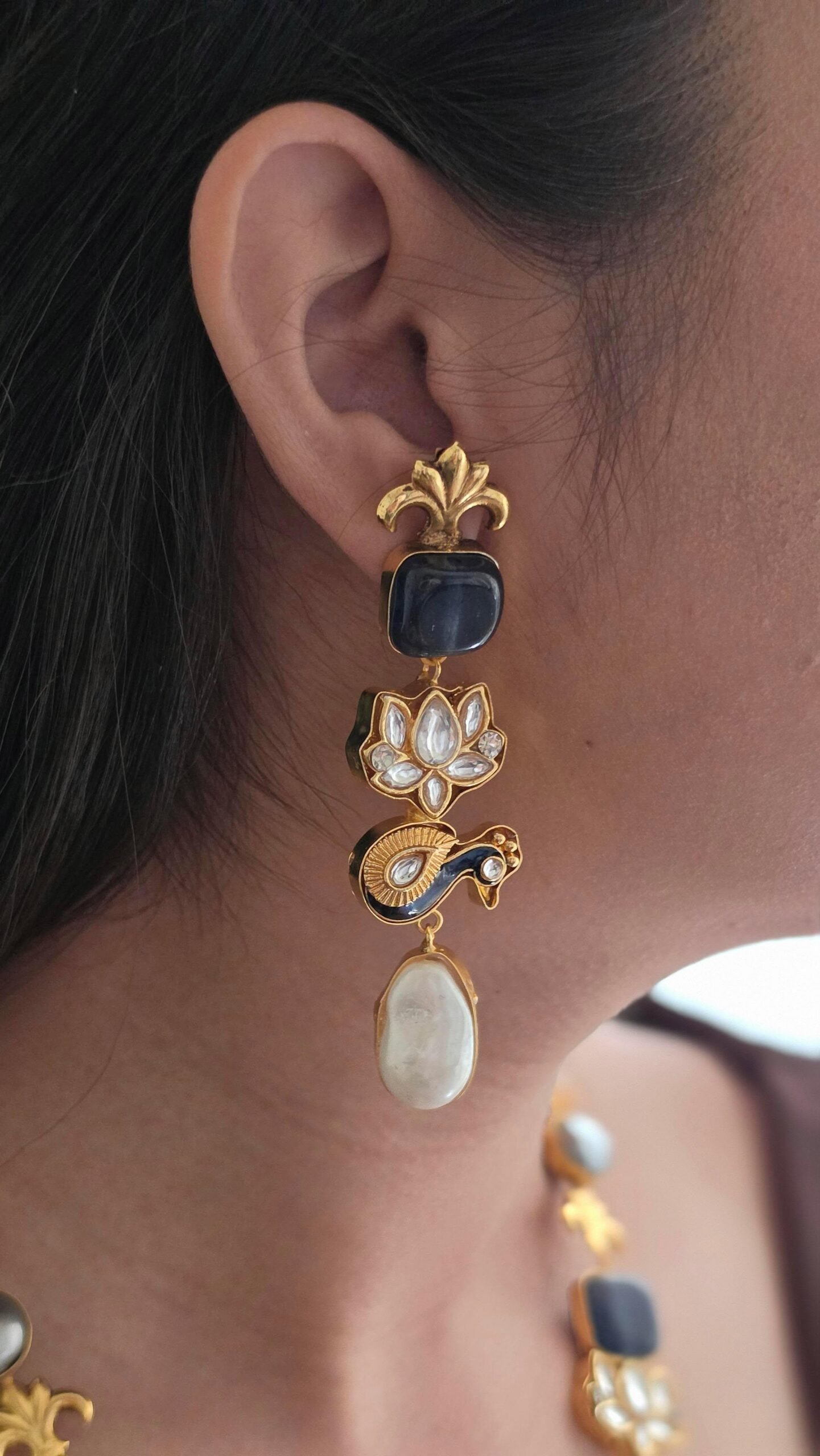 Zaelia semi-precious stone long necklace Thumbnail