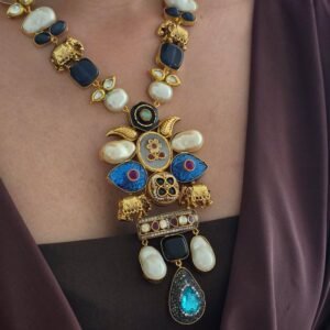 Milani semi-precious stone long necklace