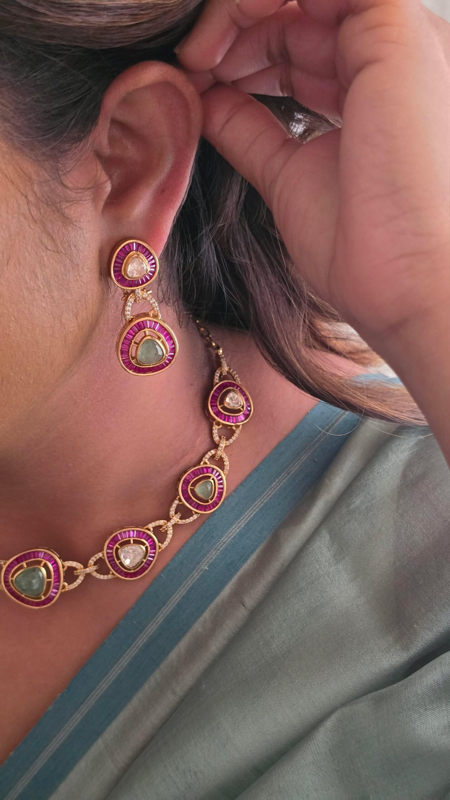 Luna Polki Necklace Thumbnail