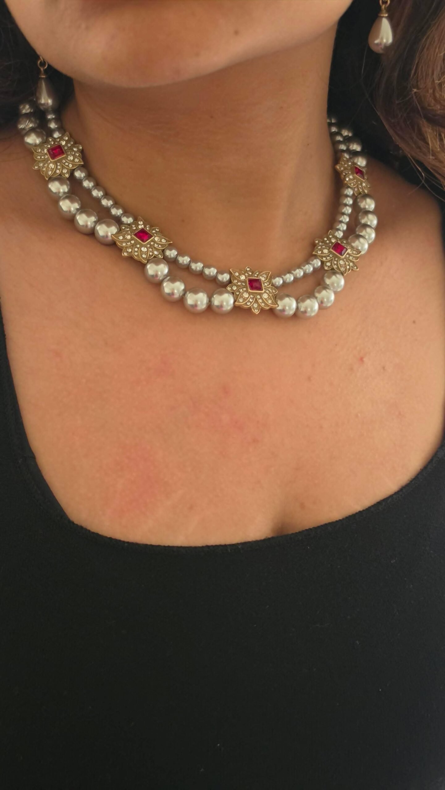 Veyra Pearl Necklace with Earrings  Thumbnail