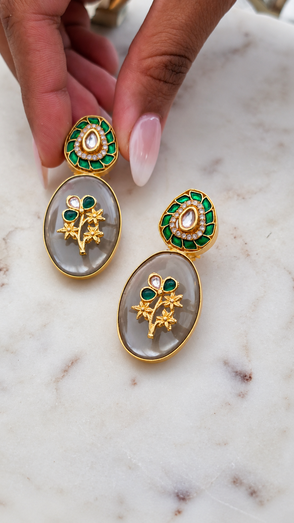 Ari semi-precious stone Earrings Thumbnail